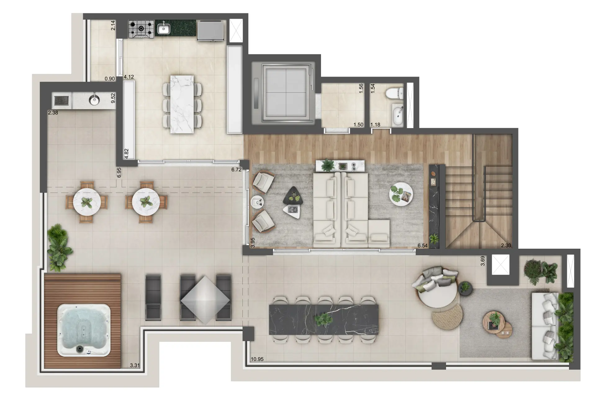 Planta Duplex 350m²